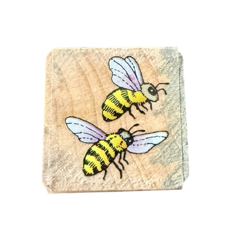 Hero Arts Bees Small Mini Rubber Stamp